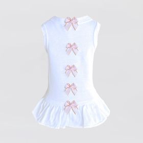 Summer Dreams Dog Dress (Color: White, size: XXS)