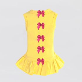 Summer Dreams Dog Dress (Color: yellow, size: XXS)