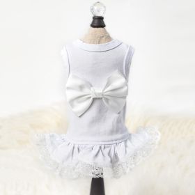 Ballerina Dog Dress Collection (Color: White, size: XXS)