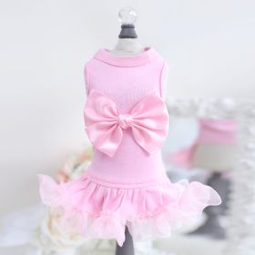 Ballerina Dog Dress Collection (Color: PINK, size: XS)