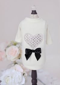 Oh my heart Dog Tee (Color: Ivory, size: SM)