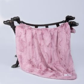 Cuddle Dog Blankets (Color: Mauve, size: Throw)